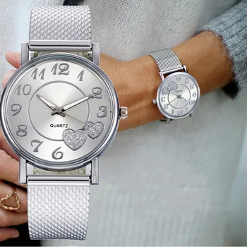 Sieviešu Pulksteņi Vīriešu Zelta Skatīties Silver Sirds Rhinestone Skalu Silikona Sietu Jostas Rokas Pulkstenis Reloj Mujer Montre Femme Sievietēm Skatīties