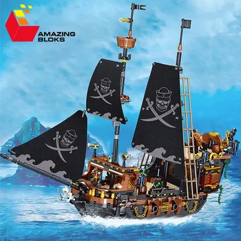 Pirātu Kuģis, Celtniecības Bloki, Jahtu Piedzīvojumu Uz Jūras Klasisko Modeli Montāža Ķieģeļi Darbvirsmas Apdare Bērniem Ziemassvētku Dāvanas