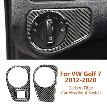 Par Volkswagen VW Golf 7 MK7 GTI 2012. - 2020. gadam Oglekļa Šķiedras Auto Lukturu Maiņa Dekoratīvās Uzlīmes, Auto Interjera Mainīt Accesorios