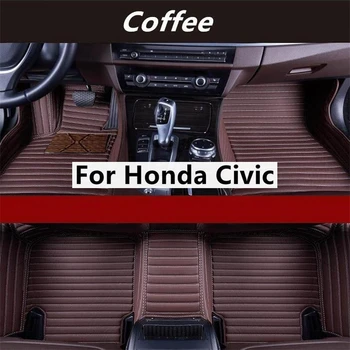Šķērsvirziena graudu Pasūtījuma Automašīnas Grīdas Paklāji 2018. gada Honda Civic Sedans Kāju Coche Piederumi, Auto Paklāji