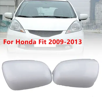 2gab Automašīnas Atpakaļskata Spoguļa Vāks Apvalks Korpusa Apdare Honda Fit / Jazz 2009. - 2013. Gadam Balts Sānu Ārējie Spoguļi Vāks Vāciņš Aizsargs