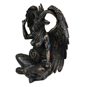 Kazu Statuja Skulptūru Apdare, Apdare, Mājas Ticību Dievam Melnās Kazas Sātans Apdare